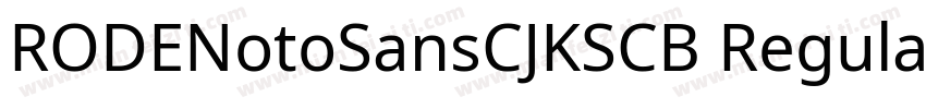 RODENotoSansCJKSCB Regular 字体转换